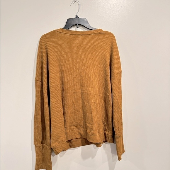 Sanctuary Highline Blouson Sleeve Waffle Knit Top brown size XL - Picture 5 of 7